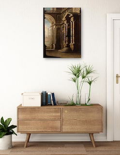 Foto 3 | Foto 3 | Cuadro Decorativo - Vista Del Interior De Un Edificio.- Leonardo Coccorante - Ciudades - 77x102 -impresión En Lienzo-fine Art Tj
