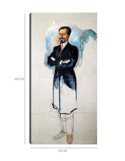 Foto 5 | Foto 5 | Cuadro Decorativo - Retrato De Ernest Thiel (estudio) (1907)- Edvard Munch - Fotografía - 54x102-impresión En Lienzo-fine Art Tj