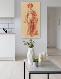 Foto 5 | Foto 5 | Cuadro Decorativo - Mujer Desnuda Con Serpiente (1637)- Rembrandt Van Rijn - Fotografía - 34x64 -impresión En Lienzo-fine Art Tj