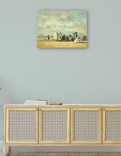 Foto 4 | Foto 4 | Cuadro Decorativo - Escena De Playa 1862- Eugène Boudin - Costa - 46x61 - Impresión En Lienzo - Fine Art Tj