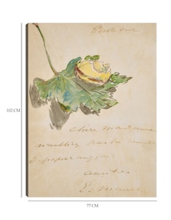 Foto 6 | Foto 6 | Cuadro Decorativo - Carta Decorada Con Un Caracol Sobre Una Hoja (1880)- Edouard Manet - Frases - 77x102 - Fine Art Tj