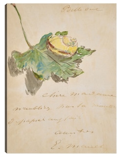 Foto 1 | Foto 1 | Cuadro Decorativo - Carta Decorada Con Un Caracol Sobre Una Hoja (1880)- Edouard Manet - Frases - 28x36 - Fine Art Tj