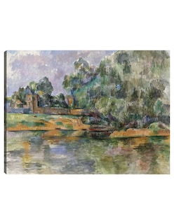 Foto 1 | Foto 1 | Cuadro Decorativo - Orillas Del Sena En Médan (c. 1885-1890)- Paul Cézanne - Religión - 69x92 - Impresión En Lienzo -fine Art Tj