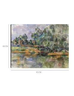 Foto 6 | Foto 6 | Cuadro Decorativo - Orillas Del Sena En Médan (c. 1885-1890)- Paul Cézanne - Religión - 69x92 - Impresión En Lienzo -fine Art Tj