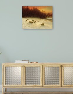 Foto 4 | Foto 4 | Cuadro Decorativo - Cuando Occidente Brilla Con La Tarde- Joseph Farquharson - Religión - 28x36 -impresión En Lienzo-fine Art Tj