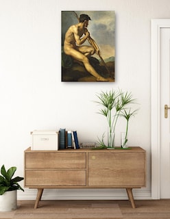 Foto 3 | Foto 3 | Cuadro Decorativo - Guerrero Desnudo Con Lanza C. 1816- Théodore Gericault - Fotografía - 69x92 -impresión En Lienzo-fine Art Tj