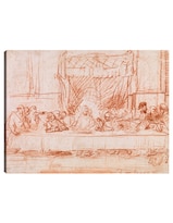 Cuadro Decorativo - La Última Cena, Según Leonardo Da Vinci (1634-1635)- Rembrandt Van Rijn - Religión - 28x36 - Fine Art Tj