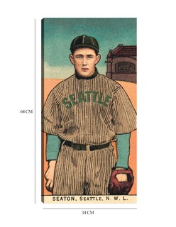 Foto 6 | Foto 6 | Cuadro Decorativo - Seaton, Equipo De Seattle, Revisión De Tarjetas De Fútbol- Library Of Congress - 34x64 - Fine Art Tj