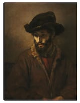 Cuadro Decorativo - Un Hombre Barbudo Con Sombrero (c. 1655-1660)- Rembrandt Van Rijn - Fotografía - 69x92 - Fine Art Tj