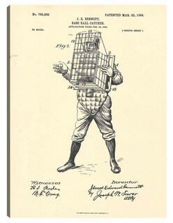 Foto 1 | Foto 1 | Cuadro Decorativo - Patente De Receptor De Béisbol, 22 De Marzo De 1904- National Archives - Frases - 46x61 - Fine Art Tj