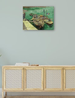 Foto 4 | Foto 4 | Cuadro Decorativo - Muelle Con Hombres Descargando Barcazas De Arena (1888)- Vincent Van Gogh - Religión - 46x61 - Fine Art Tj