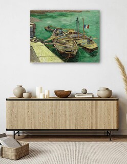 Foto 5 | Foto 5 | Cuadro Decorativo - Muelle Con Hombres Descargando Barcazas De Arena (1888)- Vincent Van Gogh - Religión - 46x61 - Fine Art Tj