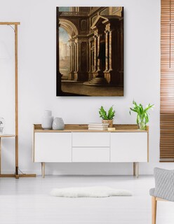 Foto 5 | Foto 5 | Cuadro Decorativo - Vista Del Interior De Un Edificio.- Leonardo Coccorante - Ciudades - 28x36 - Impresión En Lienzo-fine Art Tj