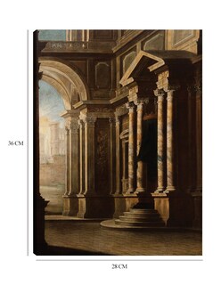 Foto 6 | Foto 6 | Cuadro Decorativo - Vista Del Interior De Un Edificio.- Leonardo Coccorante - Ciudades - 28x36 - Impresión En Lienzo-fine Art Tj