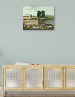 Foto 4 | Foto 4 | Cuadro Decorativo - Escena De Remo: Multitudes Observando Desde Las Orillas Del Río- E. Levy - Paisaje - 28x36 - Fine Art Tj