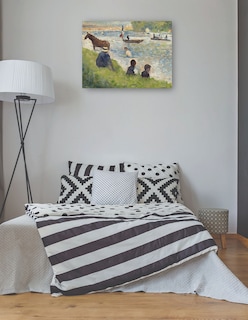 Foto 3 | Foto 3 | Cuadro Decorativo - Caballo Y Barcos (estudio Para Bañistas En Asnières) (1883-1884)- Georges Seurat - Costa - 69x92-fine Art Tj