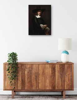 Foto 2 | Foto 2 | Cuadro Decorativo - Retrato De Un Caballero Con Sombrero Alto Y Guantes, C. 1656/165- Rembrandt Van Rijn - 69x92 - Fine Art Tj