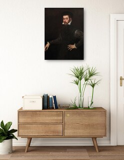 Foto 3 | Foto 3 | Cuadro Decorativo - Retrato De Un Caballero (hacia 1554)- Jacopo Tintoretto - Fotografía - 46x61-impresión En Lienzo-fine Art Tj