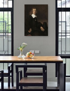 Foto 4 | Foto 4 | Cuadro Decorativo - Un Joven Sentado A Una Mesa (posiblemente Govaert Flinck) (c. 1660)- Rembrandt Van Rijn - 46x61 -fine Art Tj