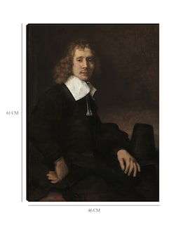 Foto 6 | Foto 6 | Cuadro Decorativo - Un Joven Sentado A Una Mesa (posiblemente Govaert Flinck) (c. 1660)- Rembrandt Van Rijn - 46x61 -fine Art Tj