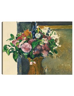 Foto 1 | Foto 1 | Cuadro Decorativo - Fleurs Dans Un Vase Rouge (hacia 1880-81)- Paul Cézanne - Religión - 28x36 - Impresión En Lienzo-fine Art Tj