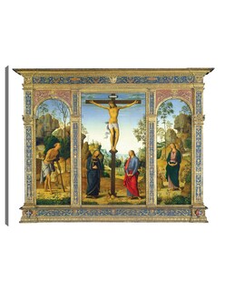 Foto 1 | Foto 1 | Cuadro Decorativo - La Crucifixión Con La Virgen, San Juan, - Pietro Perugino - 69x92 - Impresión En Lienzo - Fine Art Tj