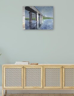 Foto 4 | Foto 4 | Cuadro Decorativo - El Sena Y El Puente Del Ferrocarril En Argenteuil - Gustave Caillebotte - 46x61 - Fine Art Tj