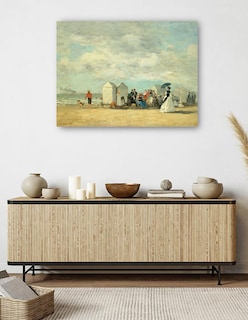 Foto 5 | Foto 5 | Cuadro Decorativo - Escena De Playa 1862- Eugène Boudin - Costa - 69x92 - Impresión En Lienzo - Fine Art Tj