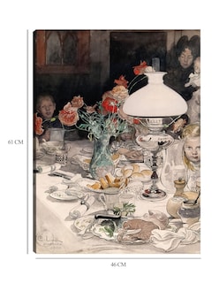 Foto 6 | Foto 6 | Cuadro Decorativo - Alrededor De La Lámpara Del Atardecer (1900)- Carl Larsson - Fotografía - 46x61 - Fine Art Tj
