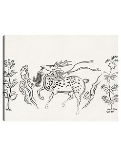Foto 1 | Foto 1 | Cuadro Decorativo - Grabado En Madera Original Vintage Japonés -ciervo (1860-1869)- Taguchi Tomoki - 77x102 - Fine Art Tj