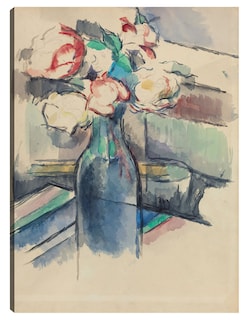 Foto 1 | Foto 1 | Cuadro Decorativo - Rosas En Una Botella (anverso) (1900-1904)- Paul Cézanne - Floral - 69x92 - Impresión En Lienzo -fine Art Tj