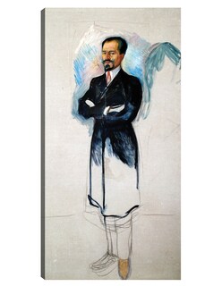 Foto 1 | Foto 1 | Cuadro Decorativo - Retrato De Ernest Thiel (estudio) (1907)- Edvard Munch - Fotografía - 46x89 -impresión En Lienzo-fine Art Tj