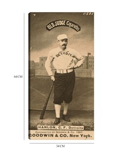 Foto 6 | Foto 6 | Cuadro Decorativo - Ned Hanlon, Detroit Wolverines, Retrato De Tarjeta De Béisbol- Library Of Congress - 34x64 - Fine Art Tj