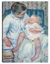 Cuadro Decorativo - Madre A Punto De Lavar A Su Hijo Somnoliento- Mary Cassatt - Fotografía - 69x92 - Fine Art Tj