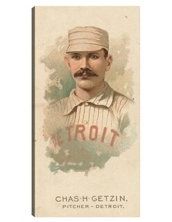 Foto 1 | Foto 1 | Cuadro Decorativo - Charlie Getzien, Detroit Wolverines, Retrato De Tarjeta De Béisbol- Library Of Congress - 46x89 -fine Art Tj