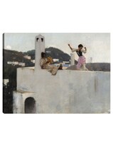 Cuadro Decorativo - La Chica Capri En La Azotea (1878)- John Singer Sargent - Fotografía - 69x92-impresión En Lienzo-fine Art Tj