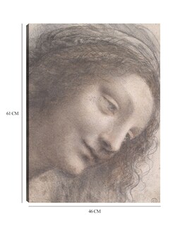 Foto 6 | Foto 6 | Cuadro Decorativo - La Cabeza De La Virgen En Vista De Tres Cuartos Hacia La Derecha - Leonardo Da Vinci - 46x61 - Fine Art Tj