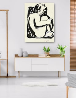 Foto 5 | Foto 5 | Cuadro Decorativo - Mujer Sentada Desnuda Con Las Rodillas Levantadas- Leo Gestel - Fotografía - 28x36 - Fine Art Tj