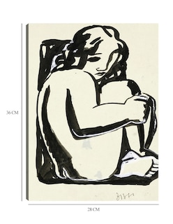 Foto 6 | Foto 6 | Cuadro Decorativo - Mujer Sentada Desnuda Con Las Rodillas Levantadas- Leo Gestel - Fotografía - 28x36 - Fine Art Tj
