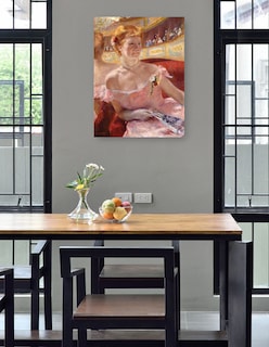 Foto 4 | Foto 4 | Cuadro Decorativo - Mujer Con Collar De Perlas En Un Palco- Mary Cassatt - Fotografía - 46x61 - Impresión En Lienzo -fine Art Tj
