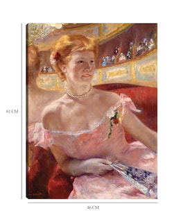 Foto 6 | Foto 6 | Cuadro Decorativo - Mujer Con Collar De Perlas En Un Palco- Mary Cassatt - Fotografía - 46x61 - Impresión En Lienzo -fine Art Tj