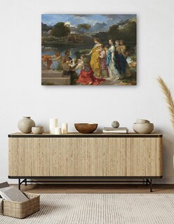 Foto 5 | Foto 5 | Cuadro Decorativo - El Hallazgo De Moisés C. 1655/1660- Sébastien Bourdon - Religión - 46x61 - Impresión En Lienzo - Fine Art Tj