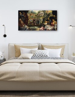 Foto 5 | Foto 5 | Cuadro Decorativo - La Adoración Del Becerro De Oro (c. 1594)- Jacopo Tintoretto - Religión - 34x64 - Fine Art Tj