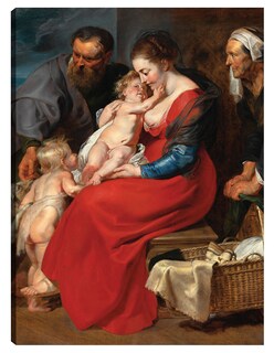 Foto 1 | Foto 1 | Cuadro Decorativo - La Sagrada Familia Con Los Santos Isabel Y Juan Bautista (1615)- Peter Paul Rubens - 69x92 - Fine Art Tj