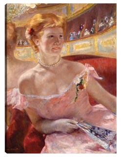 Foto 1 | Foto 1 | Cuadro Decorativo - Mujer Con Collar De Perlas En Un Palco- Mary Cassatt - Fotografía - 28x36 - Impresión En Lienzo -fine Art Tj