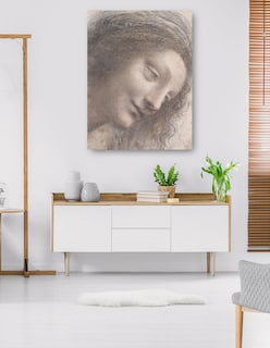Foto 5 | Foto 5 | Cuadro Decorativo - La Cabeza De La Virgen En Vista De Tres Cuartos Hacia La Derecha - Leonardo Da Vinci - 69x92 - Fine Art Tj