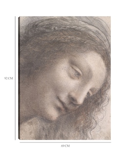 Foto 6 | Foto 6 | Cuadro Decorativo - La Cabeza De La Virgen En Vista De Tres Cuartos Hacia La Derecha - Leonardo Da Vinci - 69x92 - Fine Art Tj