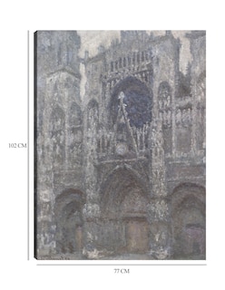 Foto 6 | Foto 6 | Cuadro Decorativo - La Catedral De Ruán. El Portal, Tiempo Gris (1892)- Claude Monet - Ciudades - 77x102 - Fine Art Tj