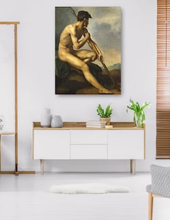 Foto 5 | Foto 5 | Cuadro Decorativo - Guerrero Desnudo Con Lanza C. 1816- Théodore Gericault - Fotografía - 46x61 -impresión En Lienzo-fine Art Tj