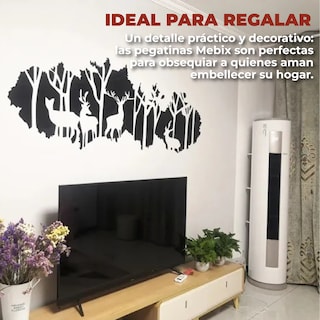 Foto 4 | Foto 4 | Vinilo Decorativo Con Acabado De Espejo Con Diseño De Ciervos En Bosque